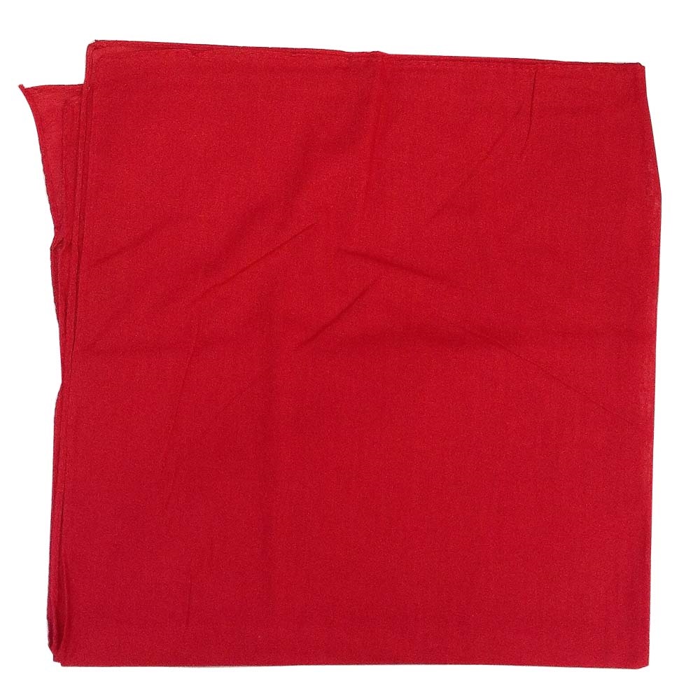 14" x 14" Red Bandana Solid Color 100% Cotton