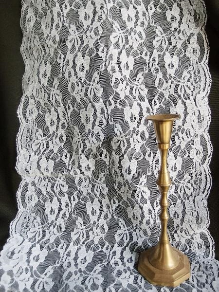 14" White Lace Ribbon - 10 Yards - Click Image to Close