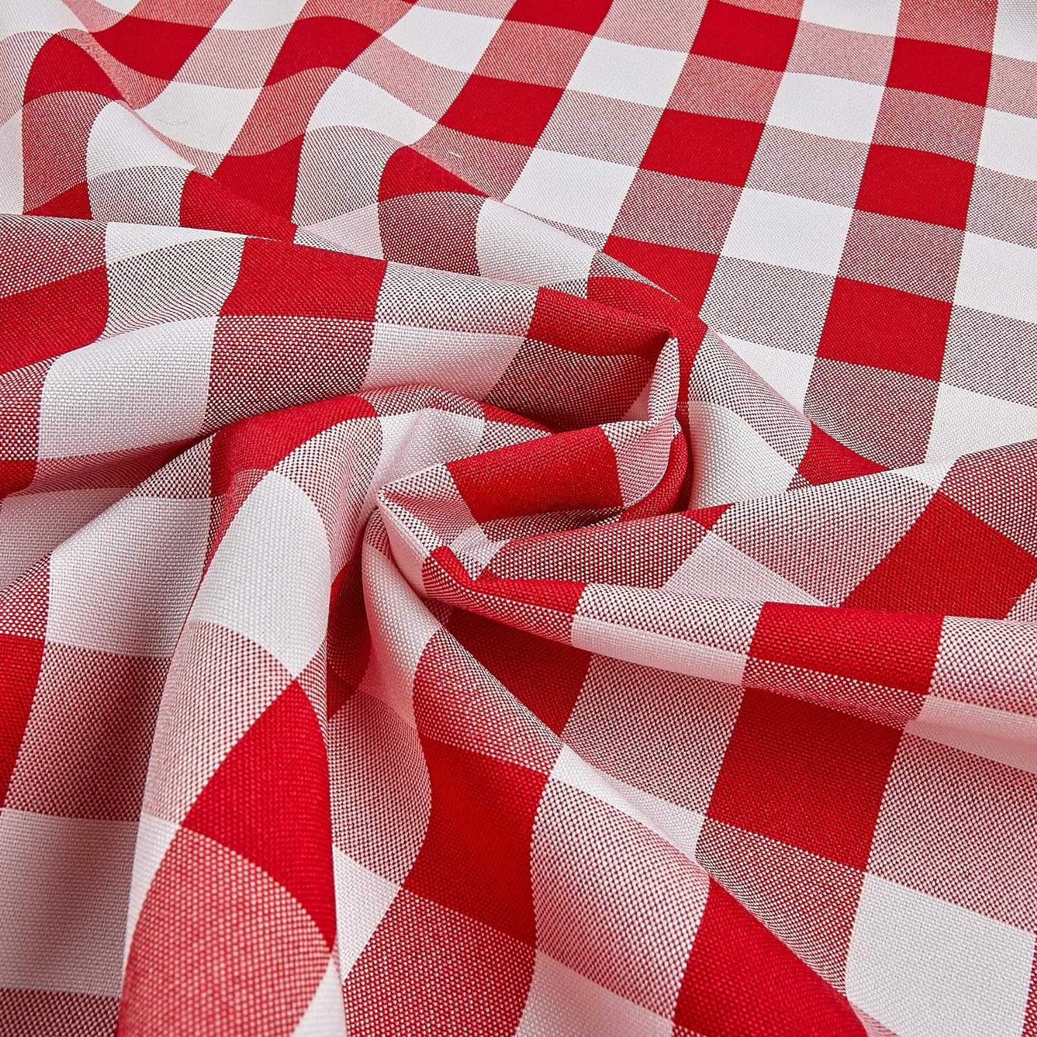 60" Red Gingham 1" Check Fabric 100 Yard Roll (Free Shipping)