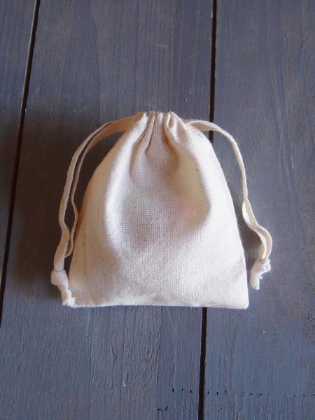 3" X 4" Muslin Bags with Cotton Drawstring (12 Pk)