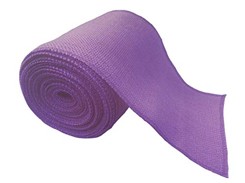 6" Purple Burlap Ribbon - 10 Yards (Serged) Made in USA - Click Image to Close