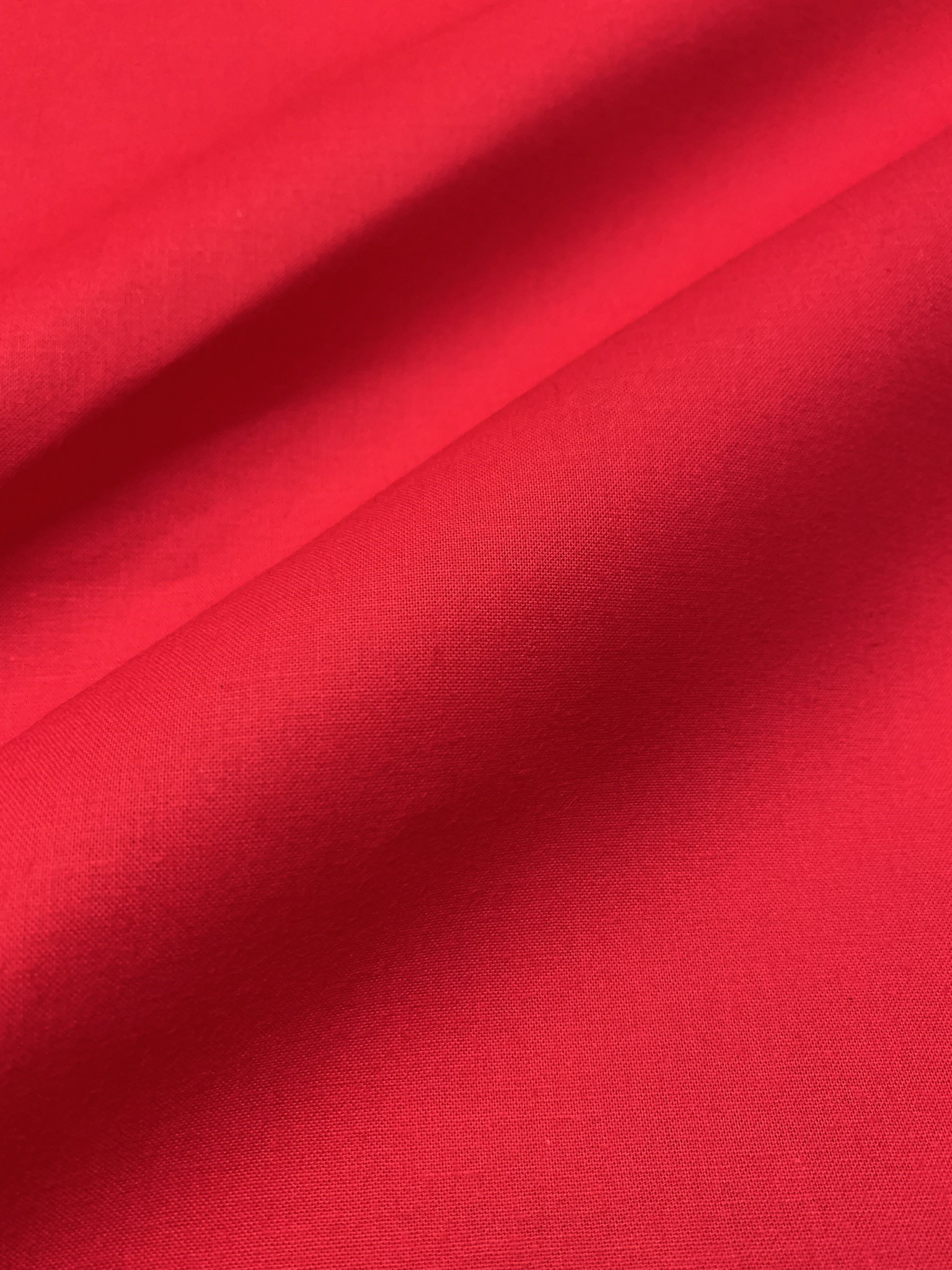 45" Red Muslin Fabric Per Yard - 100% Cotton - Click Image to Close