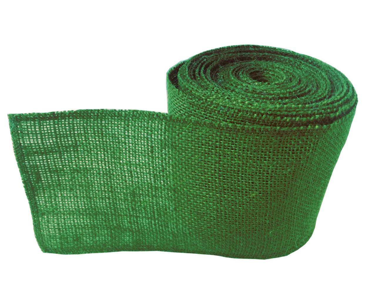 4" Emerald Green Burlap Ribbon - 10 Yards (serged) Made in USA