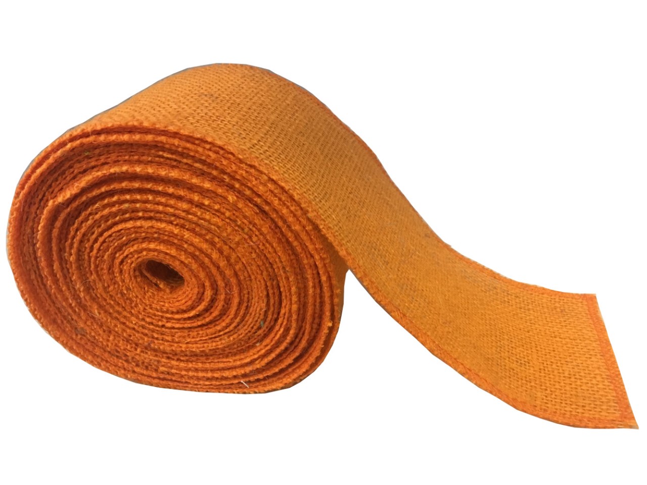 4" Orange Burlap Ribbon - 10 Yards (Sewn Edges) Made in USA