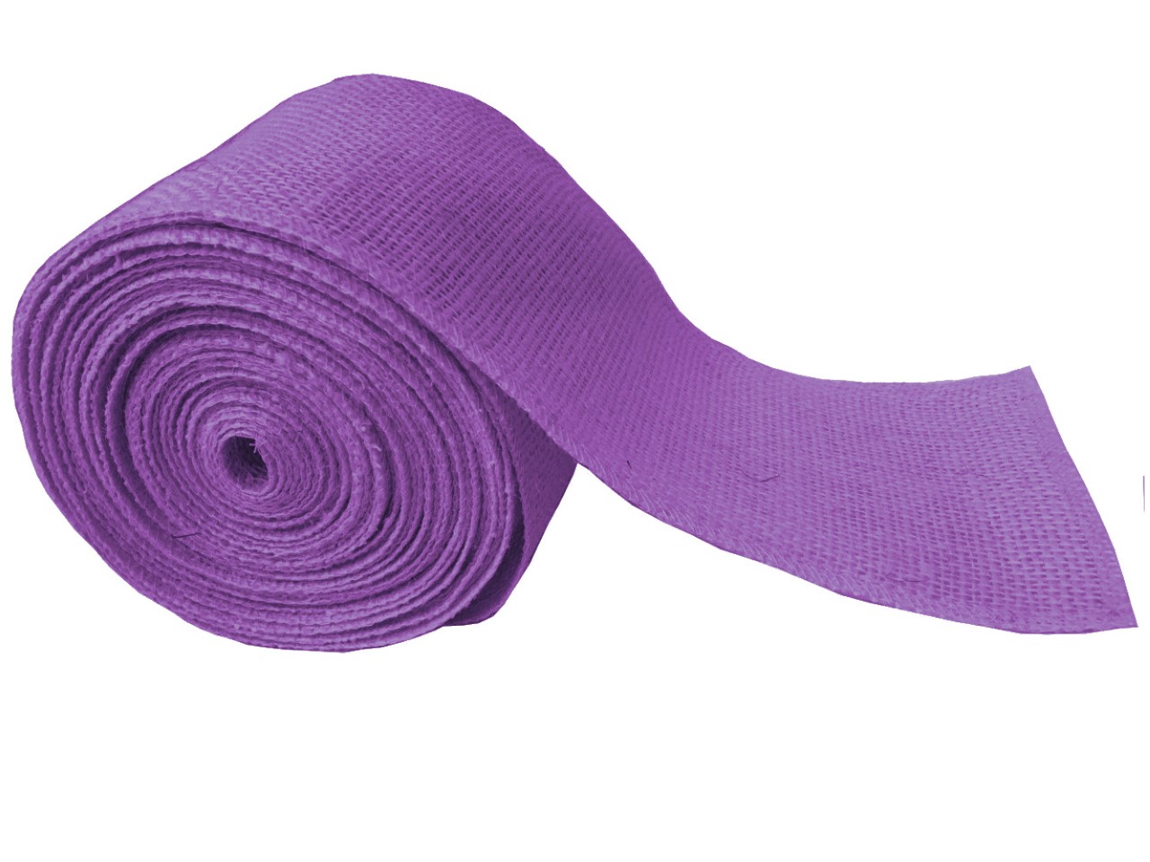 4" Purple Burlap Ribbon - 10 Yards (Sewn Edges) Made in USA