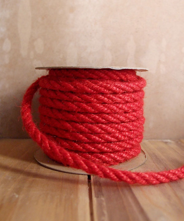6mm Red Jute Twine 10 Yards - Click Image to Close