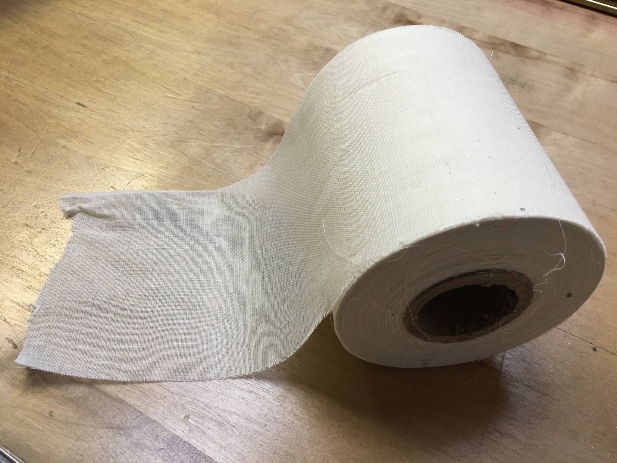 6" Wide Grade 90 Unbleached Cheesecloth Roll - 100 Yards - Click Image to Close