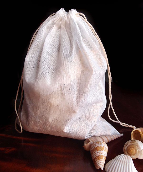 Cheesecloth Bags with Cotton Drawstring 8" x 10" (12 pk)