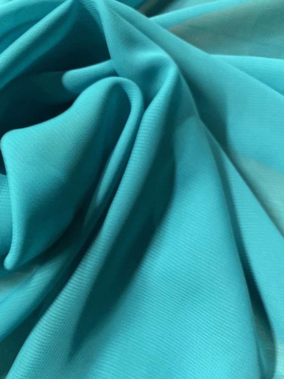 58" Aqua Chiffon Fabric By The Yard - Polyester