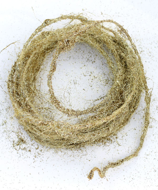 Wired Gold Sisal Twine - 10 Meters - Click Image to Close
