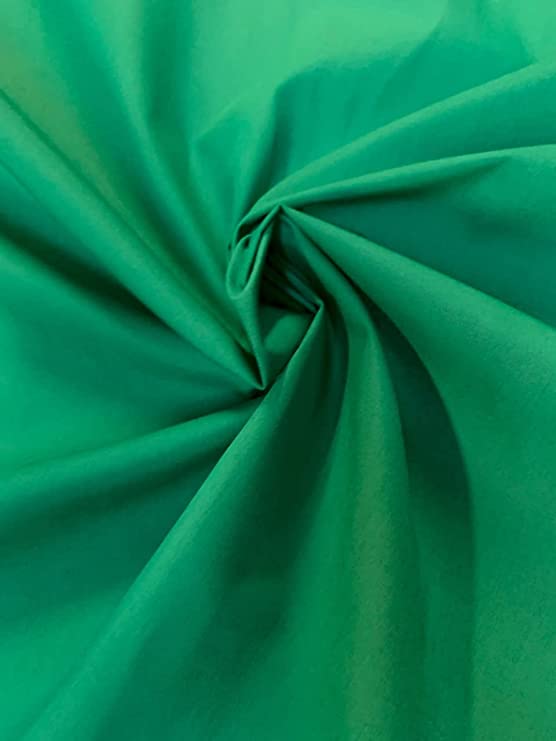 58/60" Kelly Green Broadcloth Sold By The Yard - Click Image to Close