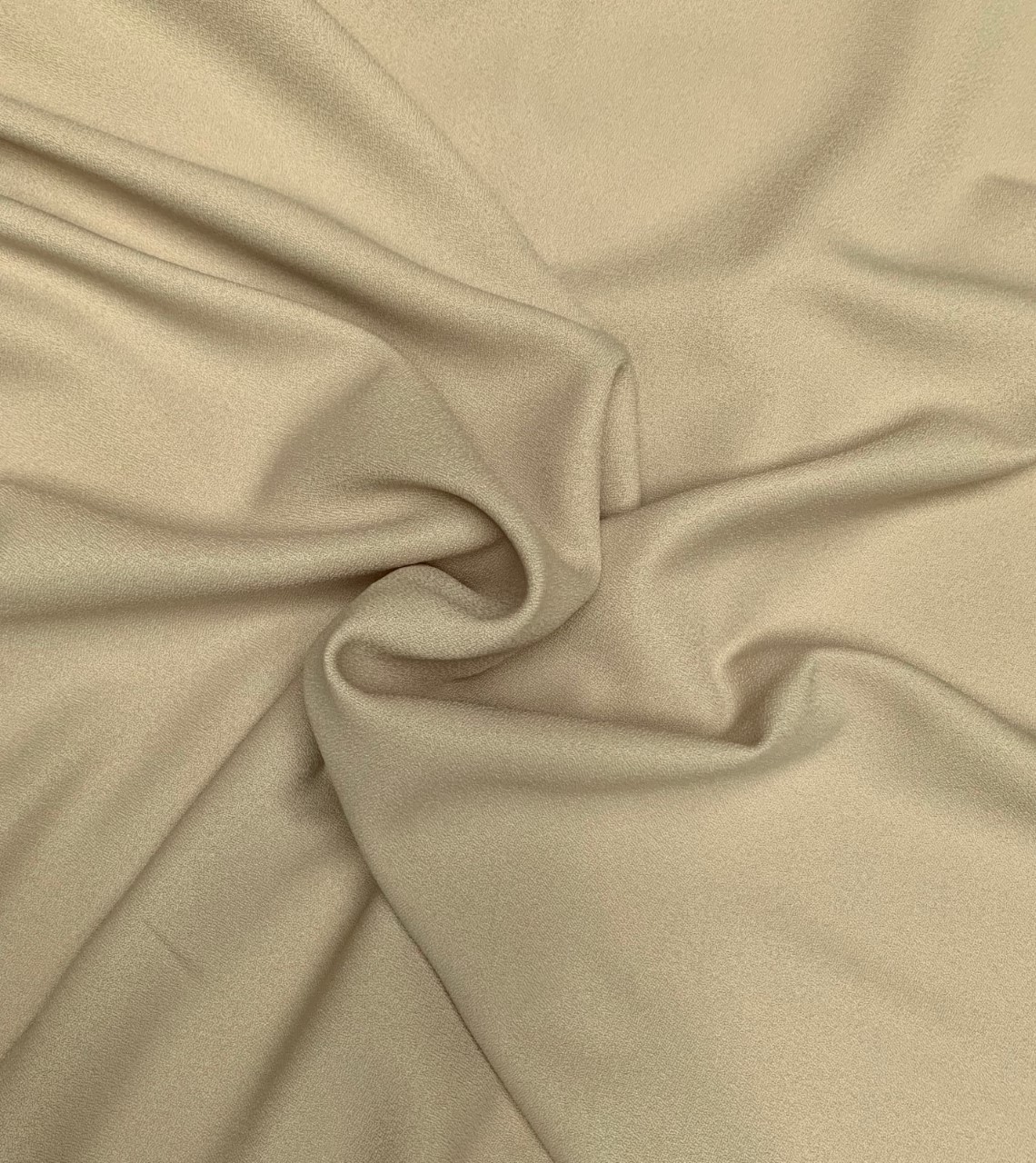 Khaki Crepe Fabric 60" By the yard (100% polyester)
