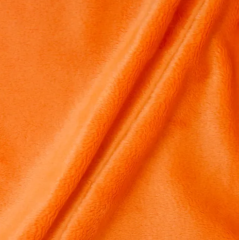 58/60" Orange Minky Fabric By The Yard