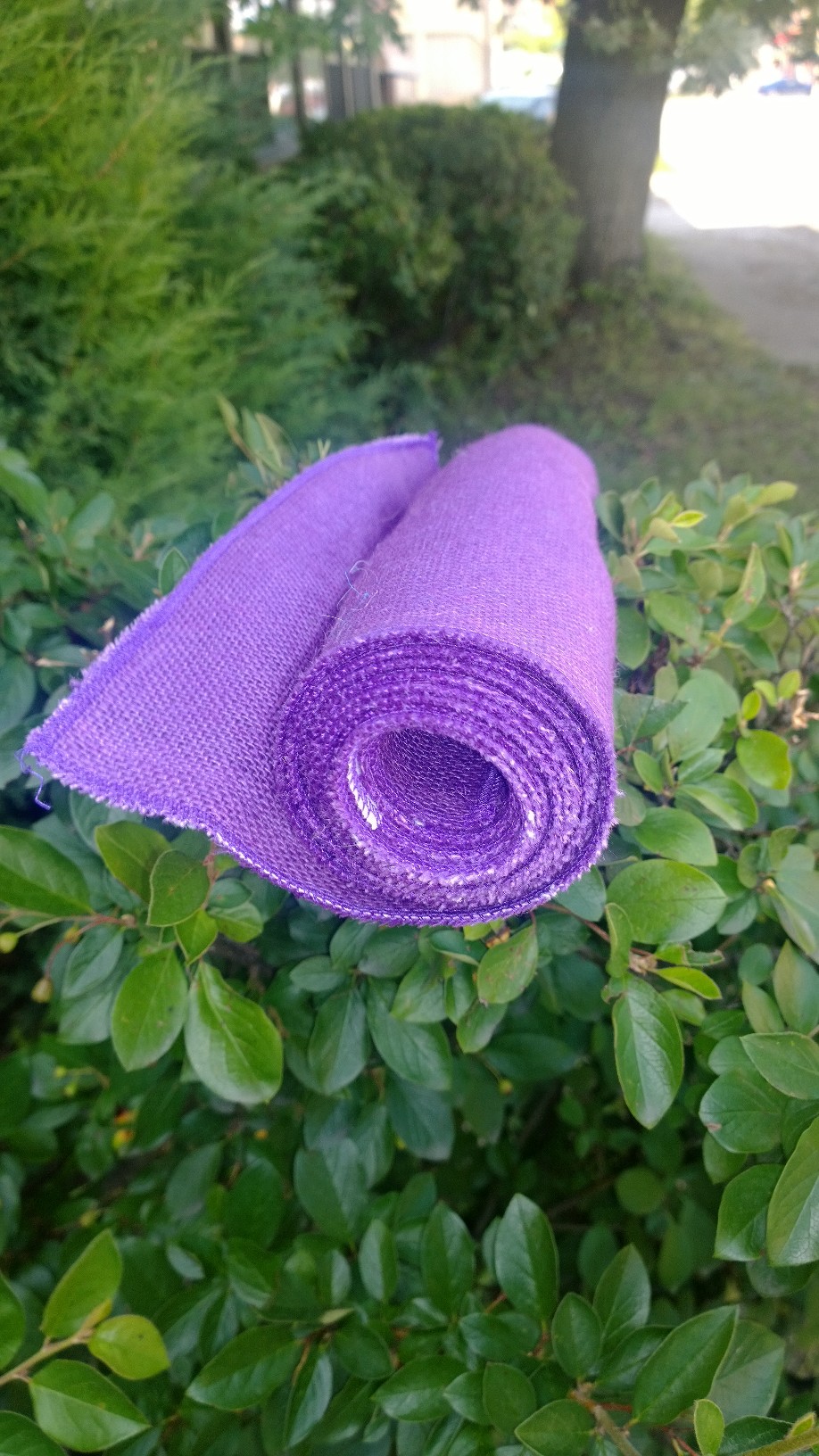 Purple Burlap Table Runner - Click Image to Close