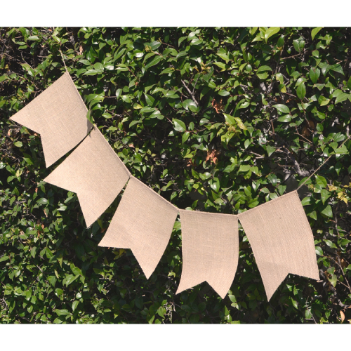 8" x 10" Swallow Tail Burlap Banner - 5 pack