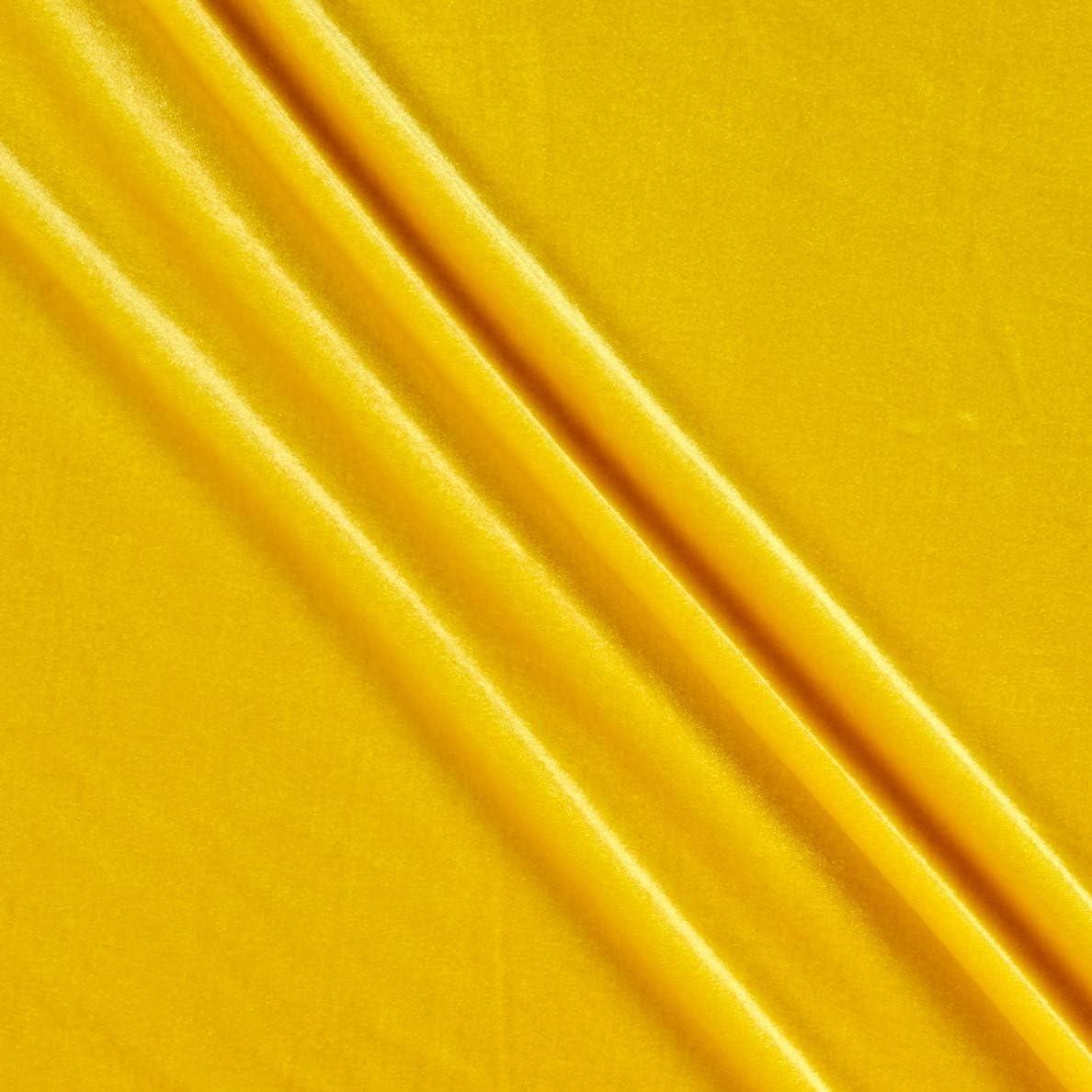 58/60" Yellow Stretch Velvet Fabric 60 Yard Roll (Free Shipping)