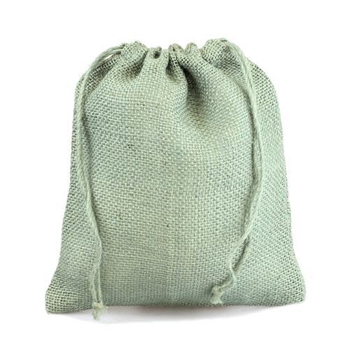 10" x 12" Gray Burlap Bag with Drawstring (10/pk) - Click Image to Close