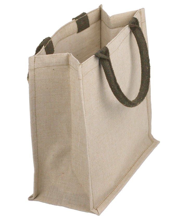 Juco - Jute & Cotton Blend Tote Bag - 12" x 12" x 7.75" - Click Image to Close