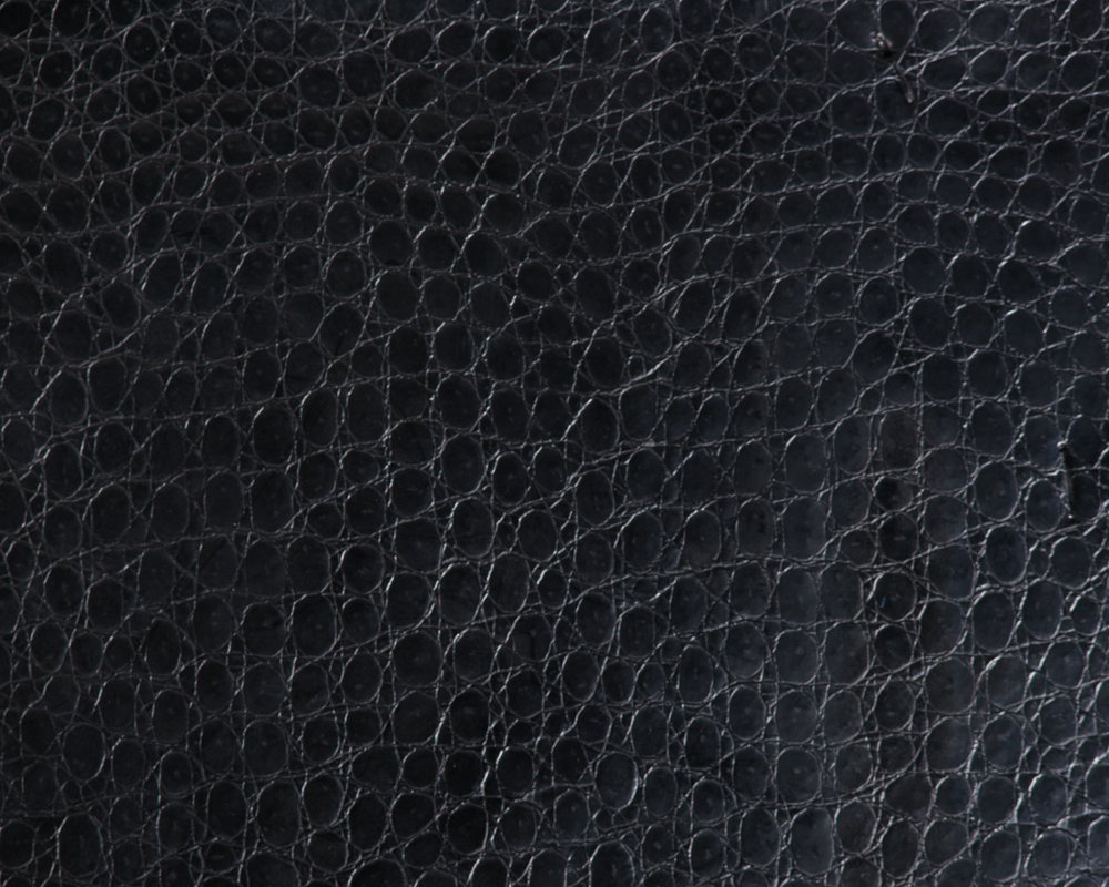 54" Black Crocco Faux Leather Fabric - By The Yard