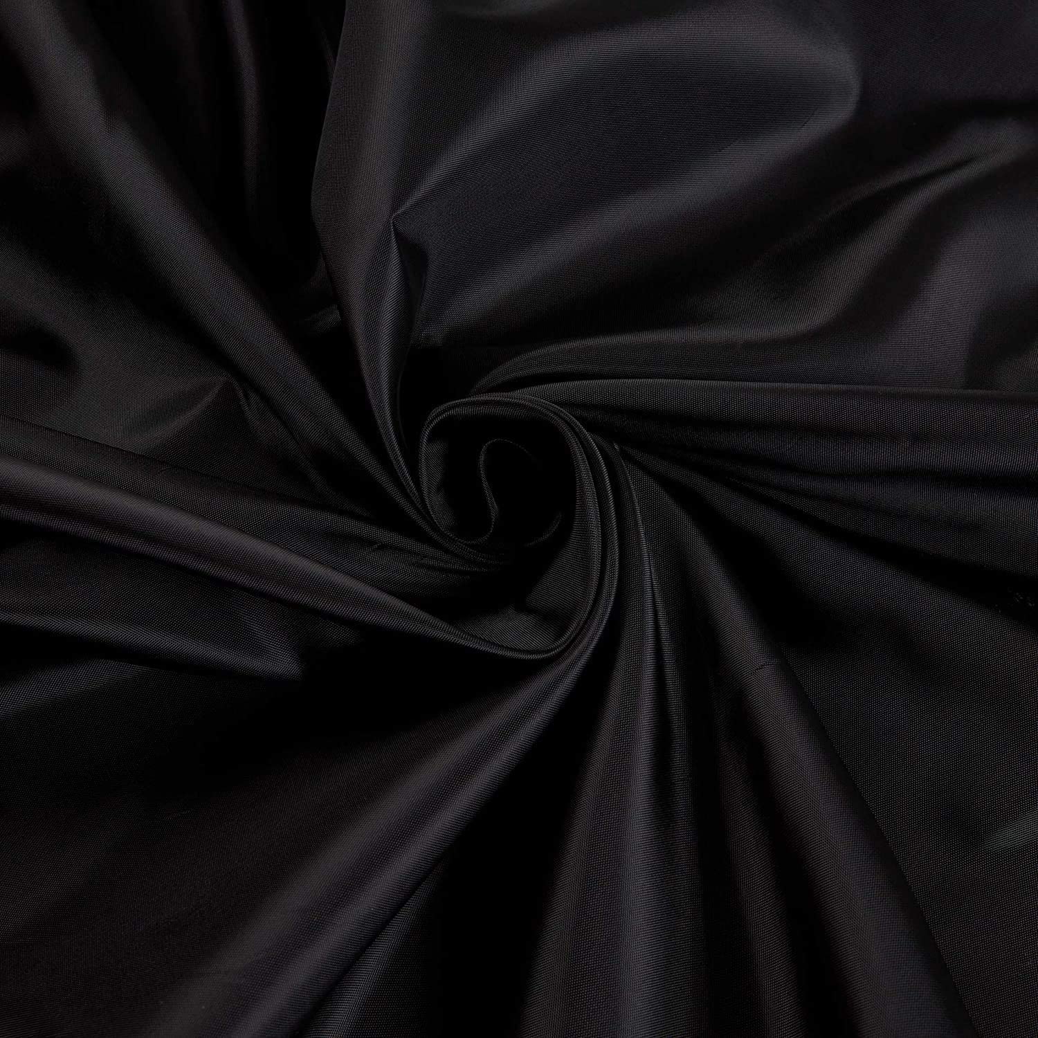 Black Habotai Fabric 60" By The Yard - 100% Polyester - Click Image to Close