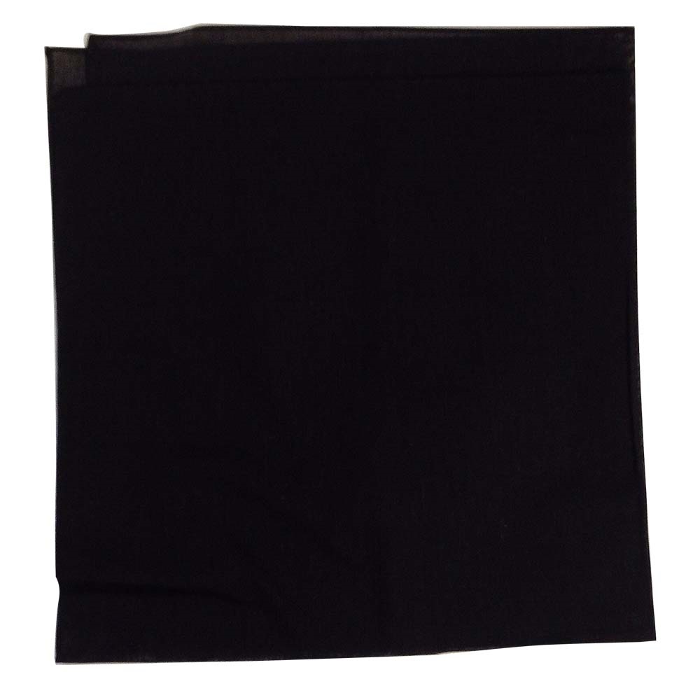 14" x 14" Black Bandana Solid Color 100% Cotton - Click Image to Close