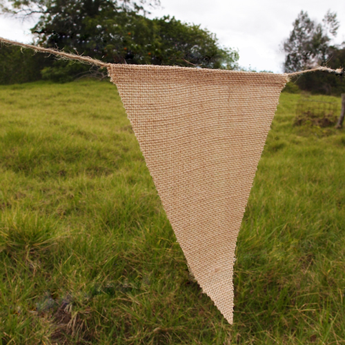 Burlap Banner - 8" x 10" Triangle (12 Pack)