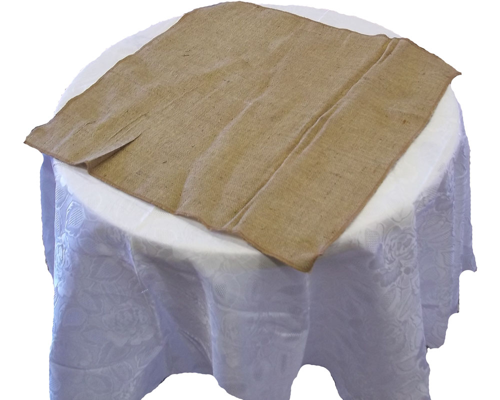 52" x 70" Burlap Tablecloth - Click Image to Close