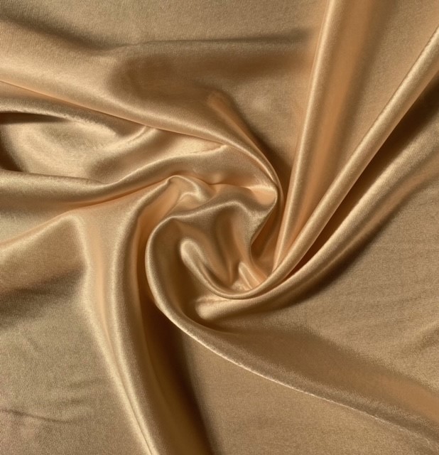 58/60 Champagne Crepe Back Satin Fabric By The Yard - 100% Poly