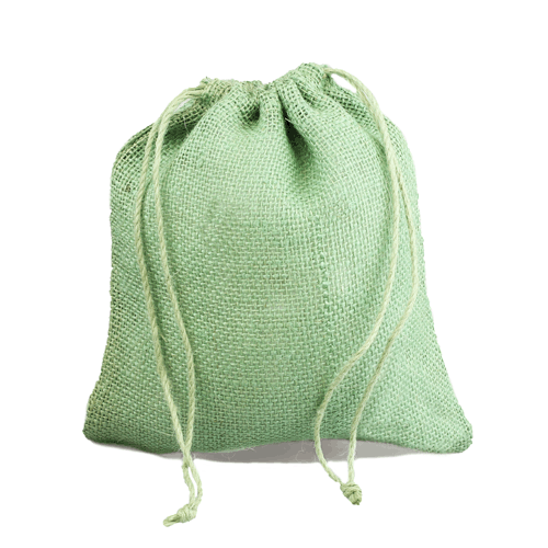 Spring Moss Burlap Drawstring Bags 10" X 12" (10 Pack)