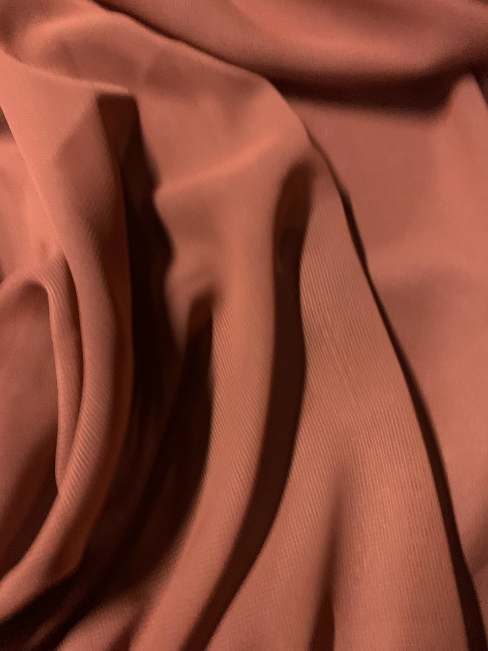 58" Copper Chiffon Fabric By The Yard - Polyester