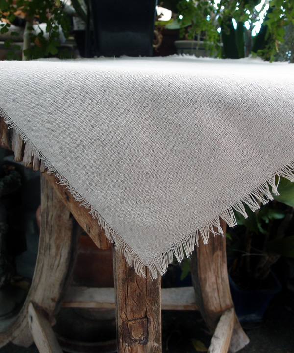 20" Linen Square (12 pack) Fringed - Click Image to Close