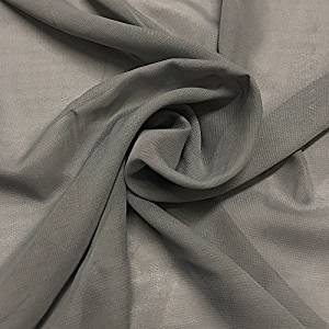 58" Grey Chiffon Fabric By The Yard - Polyester