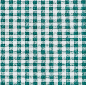 54" Green Gingham Vinyl with Flannel Back - 4 Yards