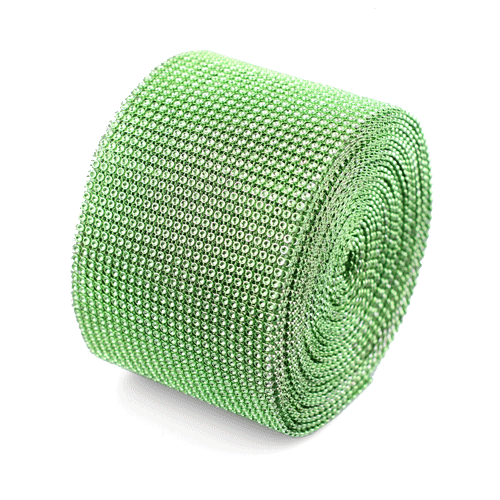 Green Diamond Mesh Ribbon - 4.5" x 30 Feet - Click Image to Close