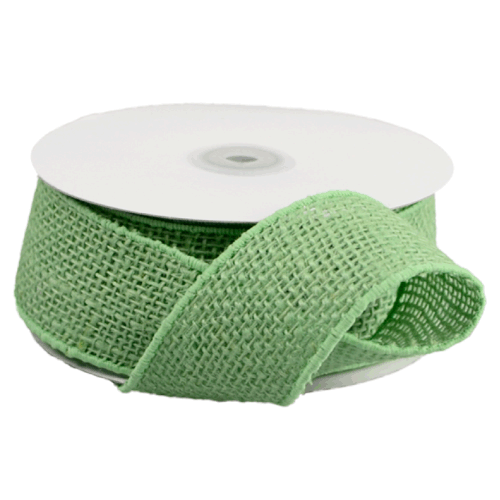 2" Wired Green Ribbon - 10 Yards - Click Image to Close
