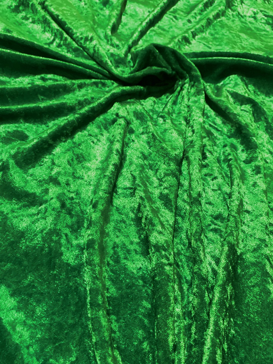 58" Kelly Green Stretch Velour Fabric - By The Yard