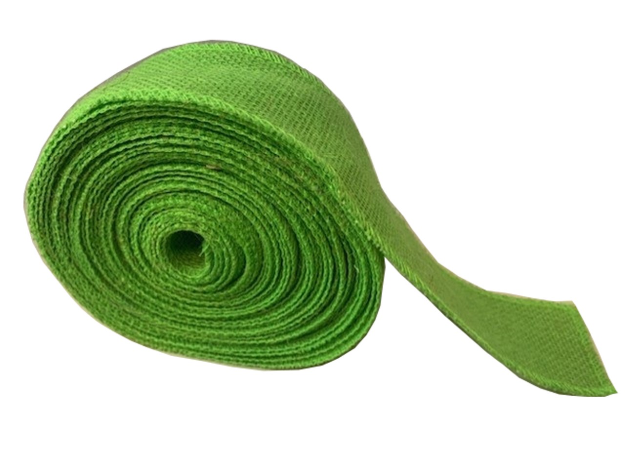 2" Lime Burlap Ribbon - 10 Yards (Serged) Made in USA