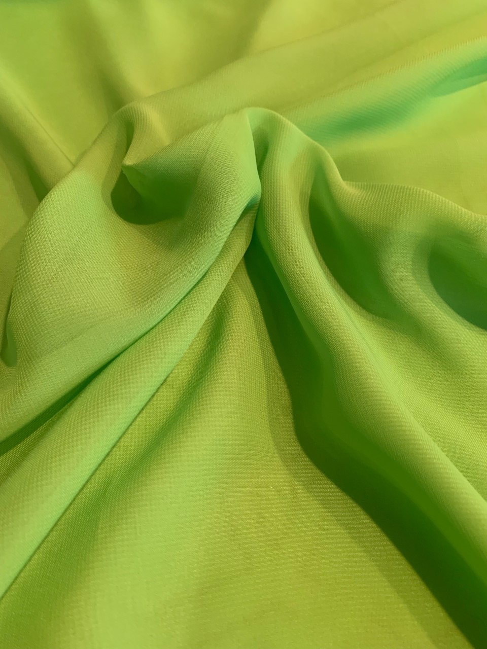 58" Lime Chiffon Fabric By The Yard - Polyester