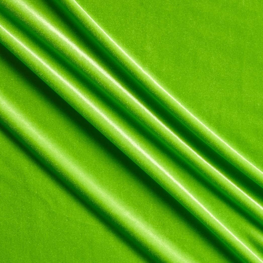 58/60" Lime Stretch Velvet Fabric 60 Yard Roll (Free Shipping)
