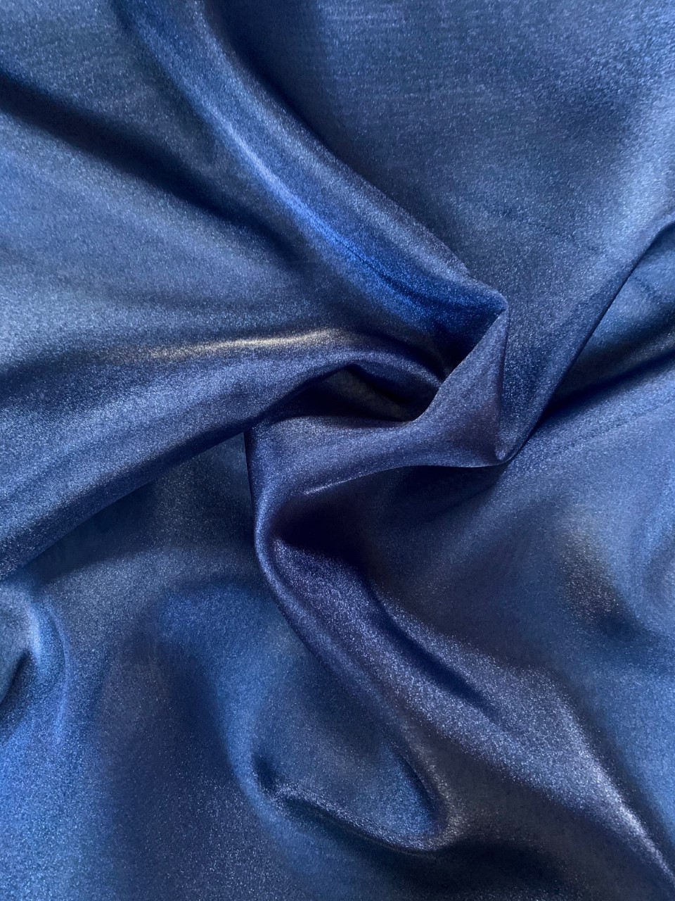 45" Navy Sparkle Organza Fabric 100% Nylon BTY Made In Japan - Click Image to Close