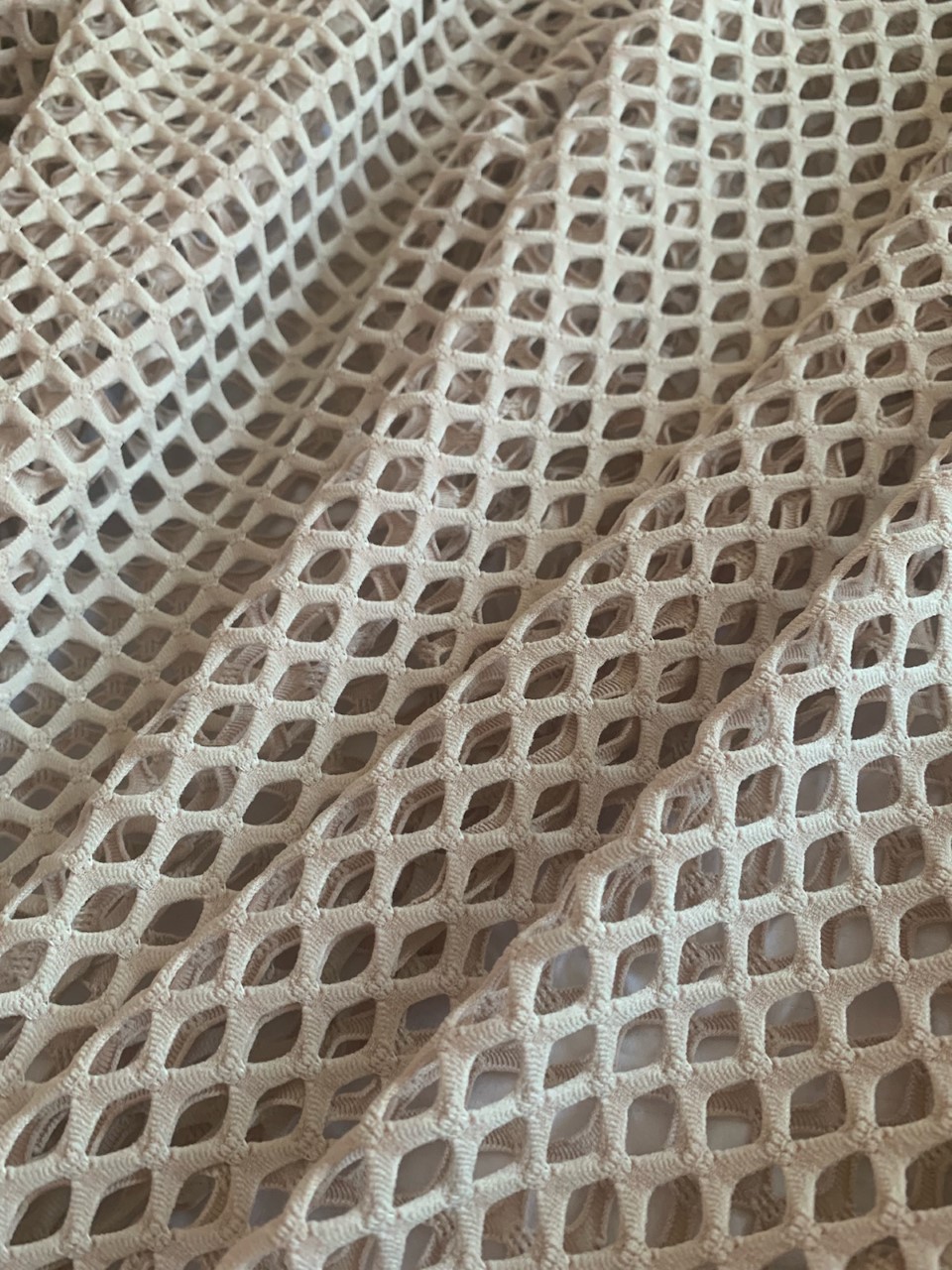 58" Nude Poly Mesh Fabric BTY 75% Poly, 17% Nylon, 8% Spandex