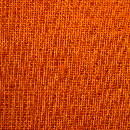 (Finished Edges) Orange burlap 60 x 60 square - Click Image to Close