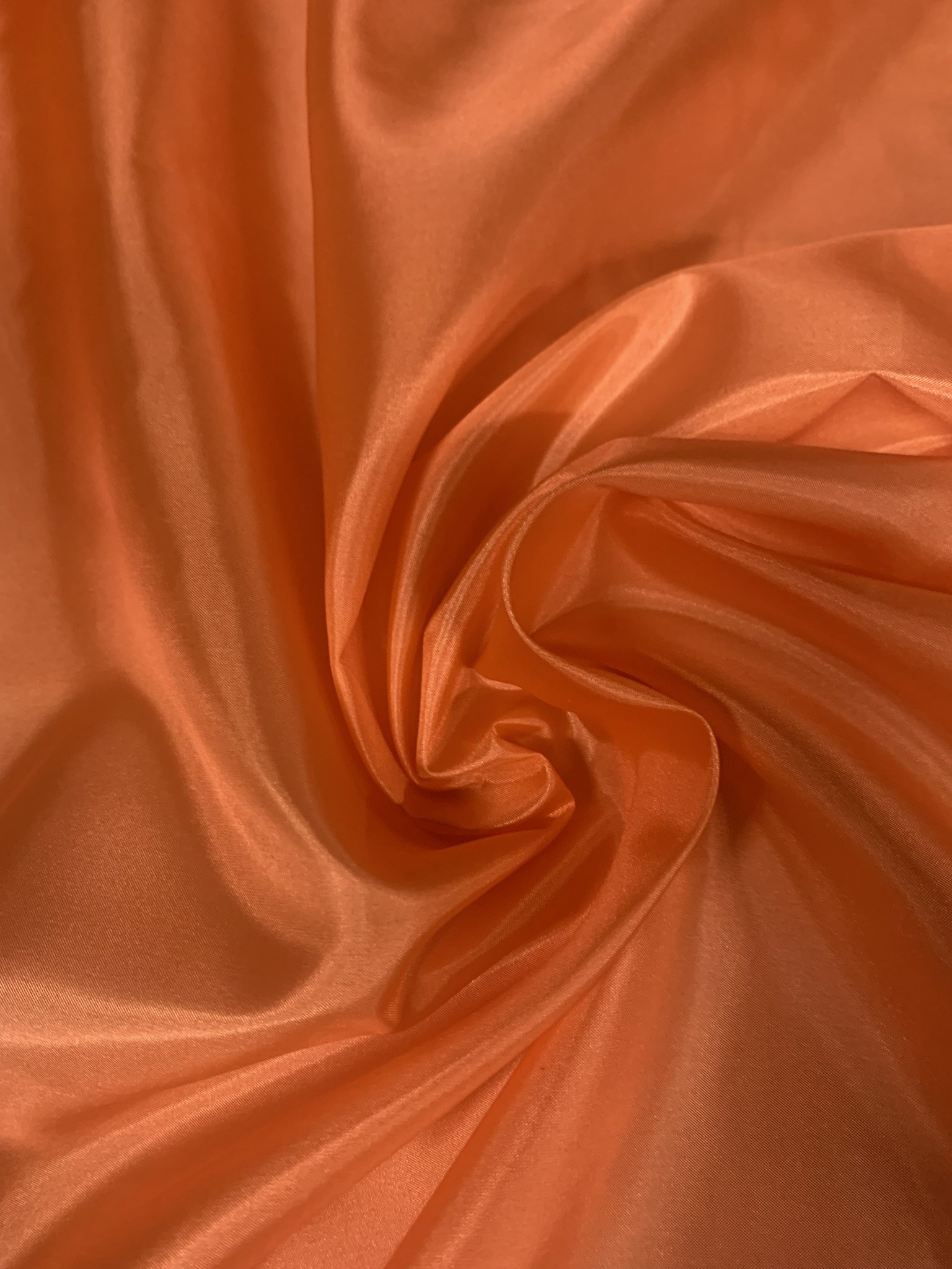 Orange Polyester Lining Fabric 60" By The Yard - Click Image to Close