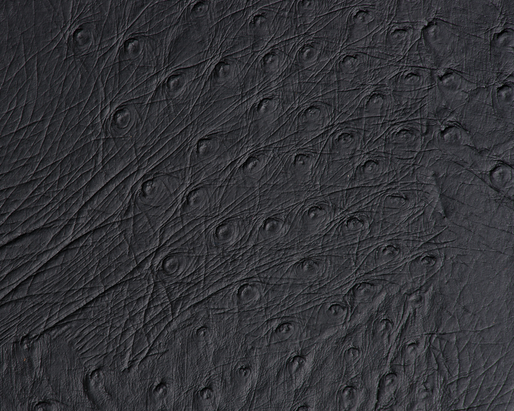54" Black Ostrich Faux Leather Fabric - Per Yard