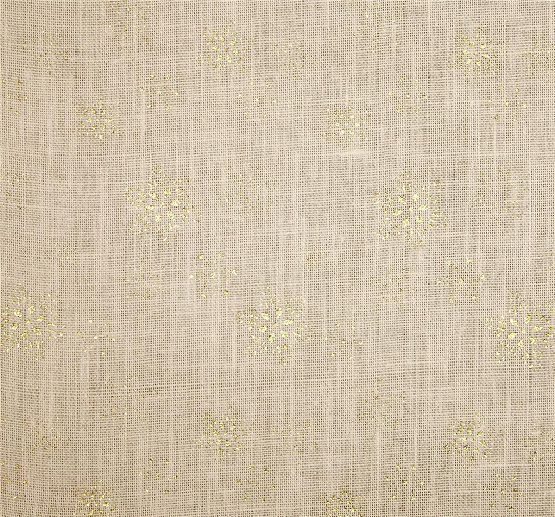 Oyster SnowFlake Glitter Burlap 60" wide by the Yard