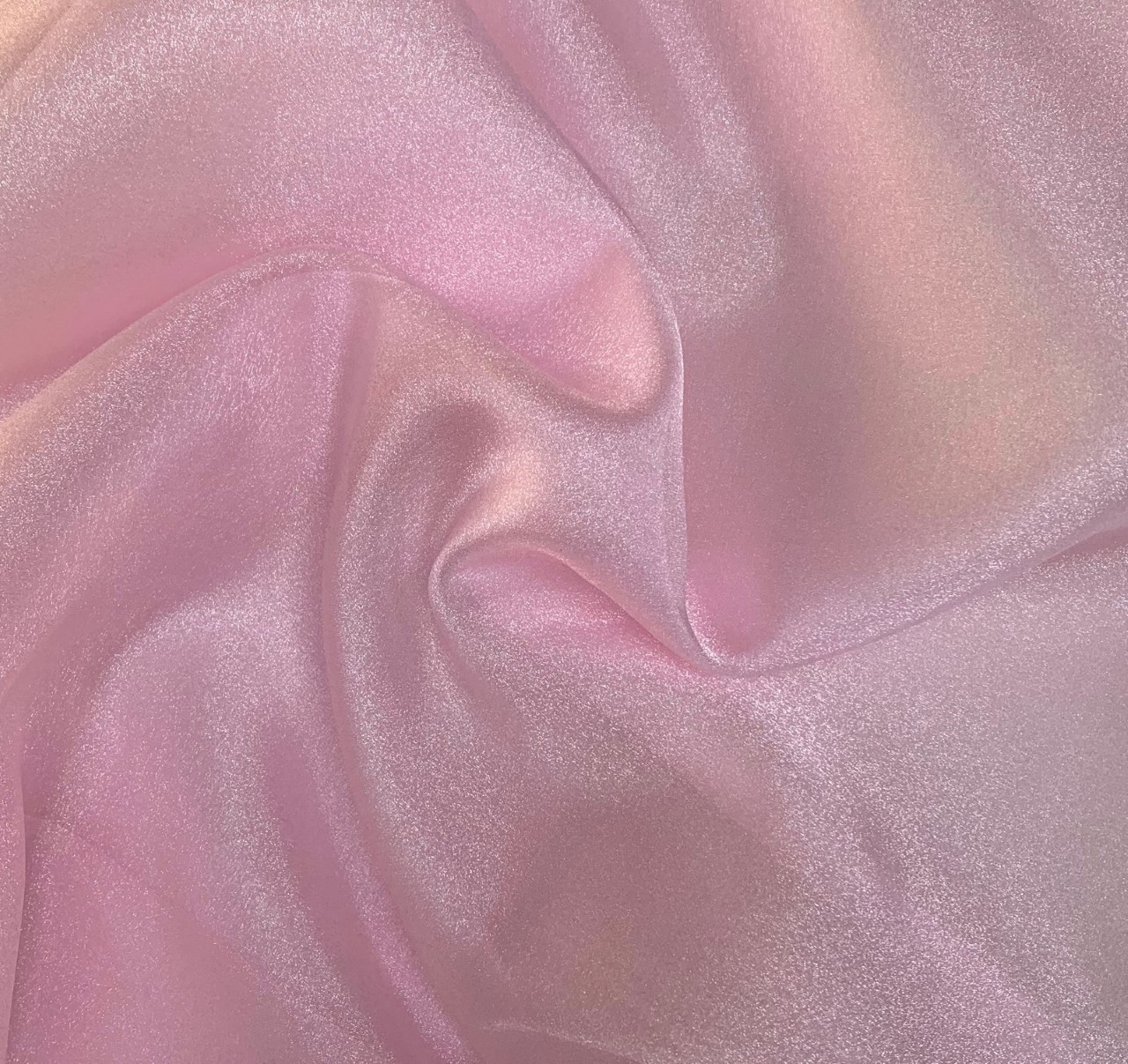 45" Pink Sparkle Organza Fabric 100% Nylon BTY Made In Japan - Click Image to Close