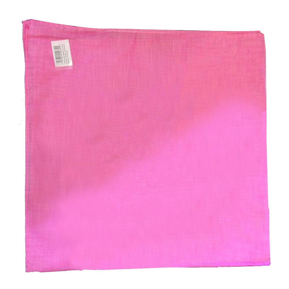 Pink Solid Bandana - 22" x 22" (100% cotton)