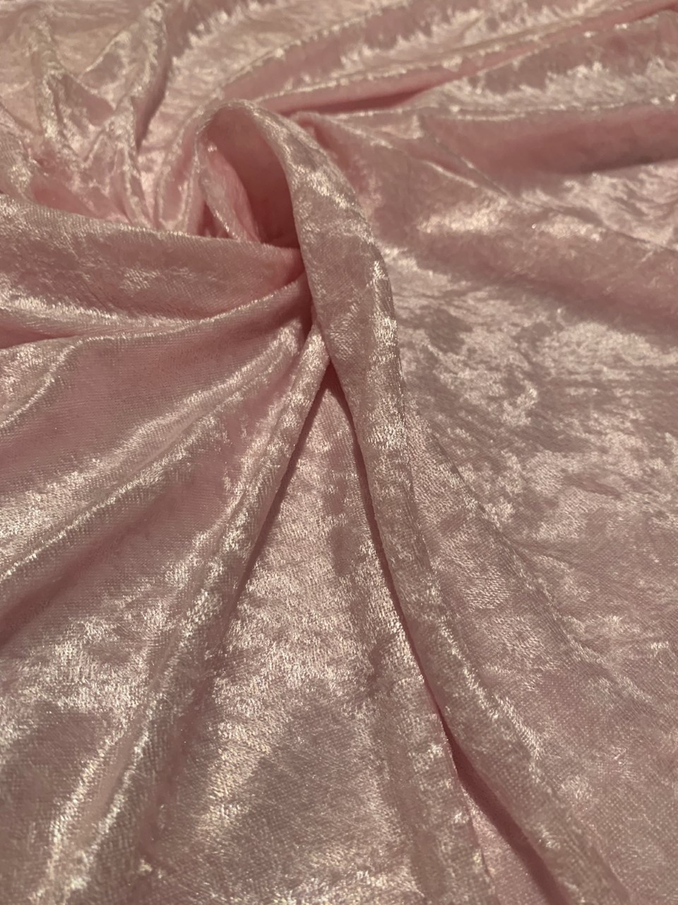 58" Pink Stretch Velour Fabric - By The Yard