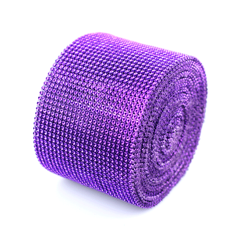 Purple Diamond Mesh Ribbon - 4.5" x 30 Feet - Click Image to Close