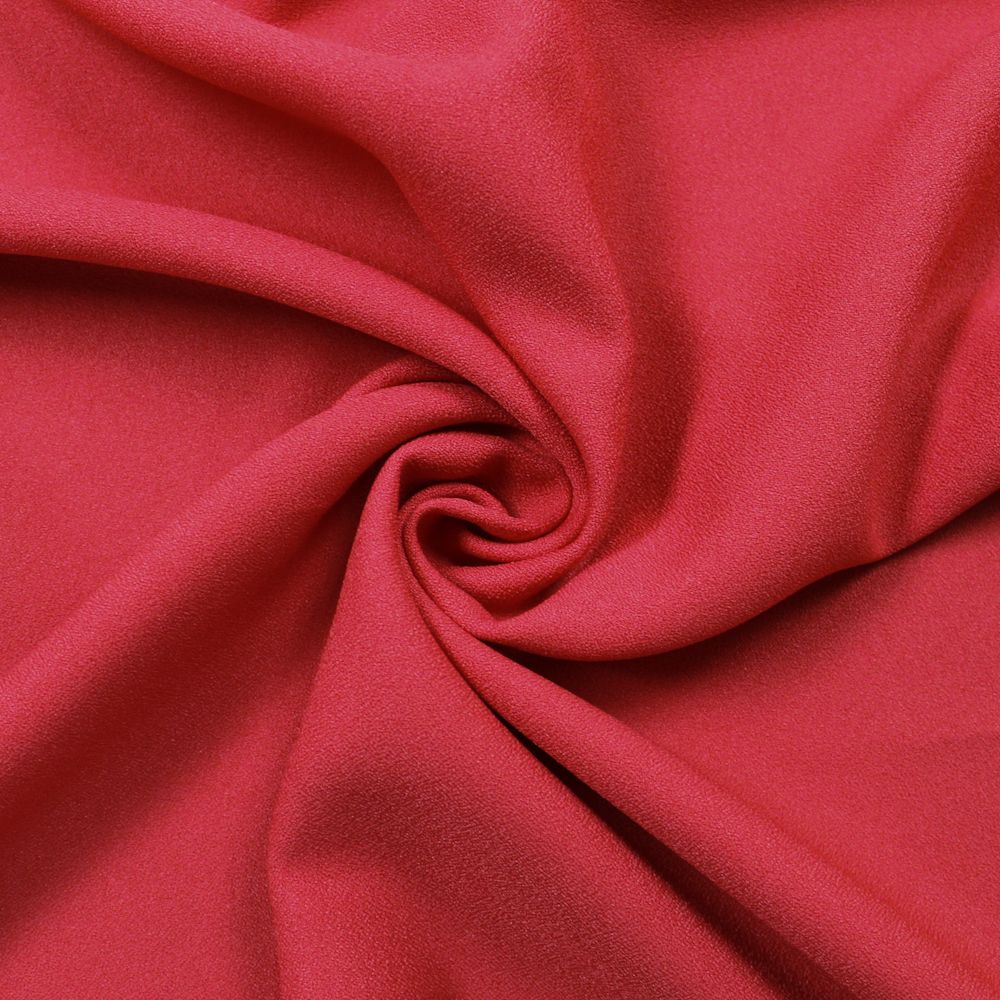 Red Crepe Fabric - 60" by the yard (100% polyester) - Click Image to Close